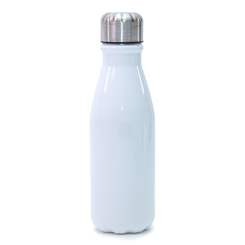 dye sublimation supplies, sublimation drinkware, 500ml white aluminium bowling bottles, sublimation bottles, sublimation bowling bottles