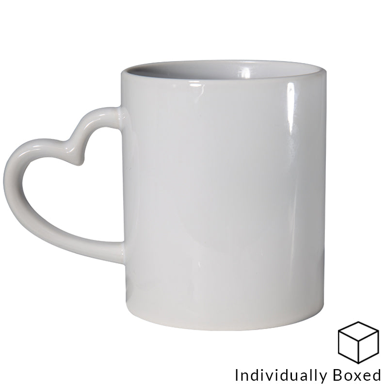 11oz Sublimation Heart Handle Mug – Dye Sublimation Supplies