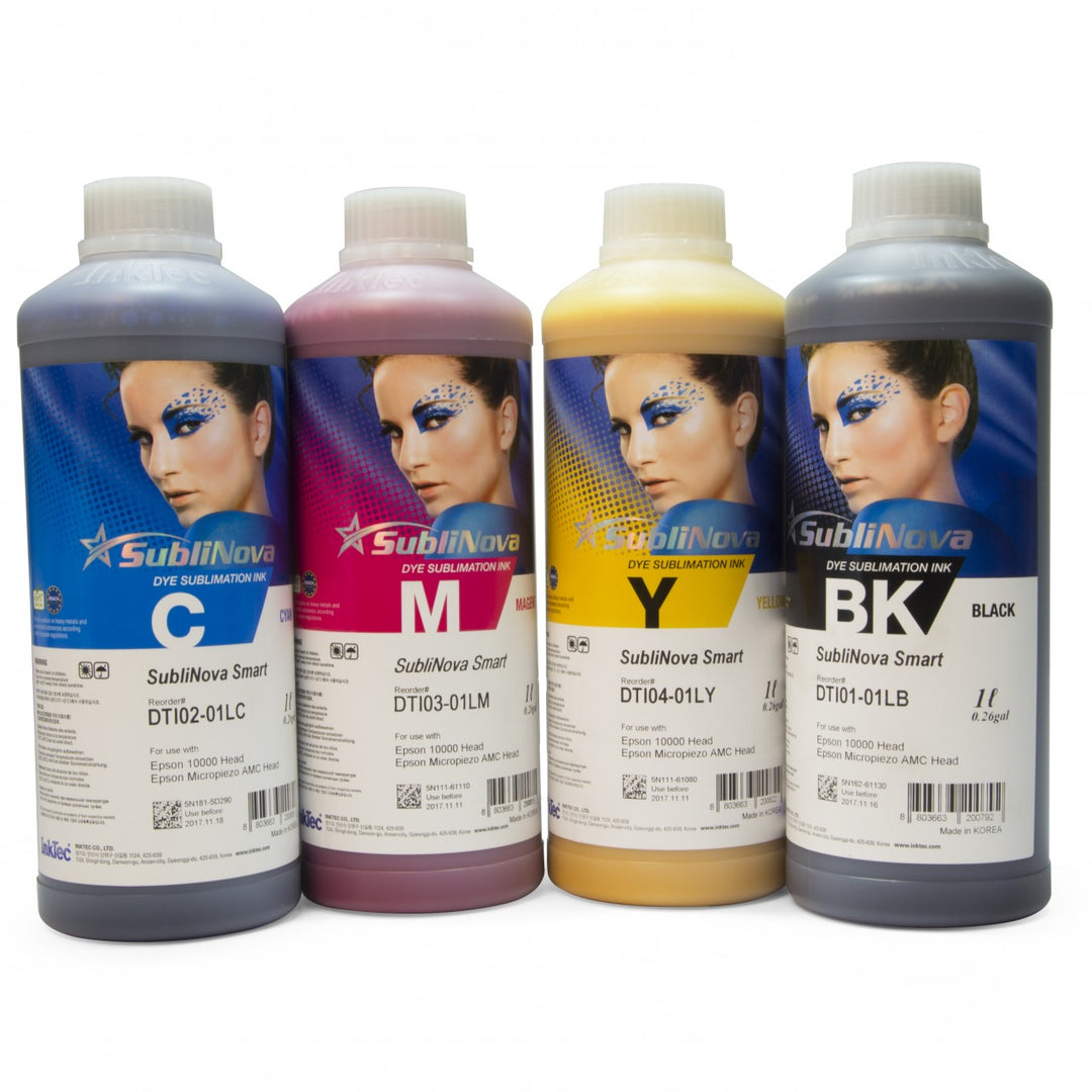 wide format sublimation ink cymk set, cymk set wide format sublimation ink, litre bottles sublimation ink, Inktec