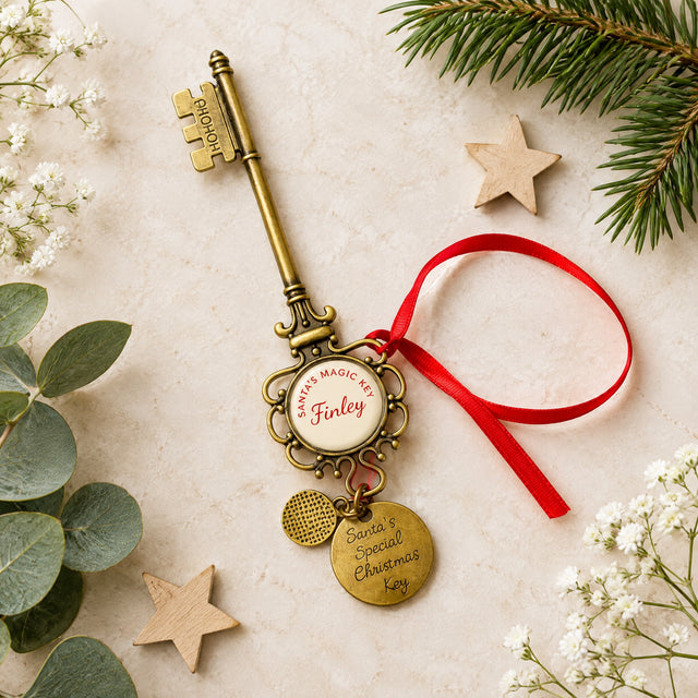 Christmas Santa Keys with Snowflakes