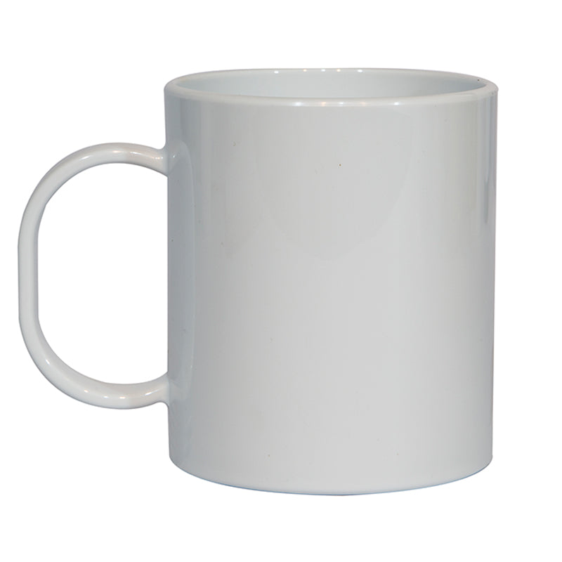polymer white travel mug, dye sublimation travel mug, sublimation travel mug
