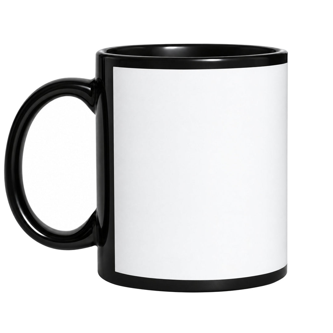 11oz black mug with patch, blank