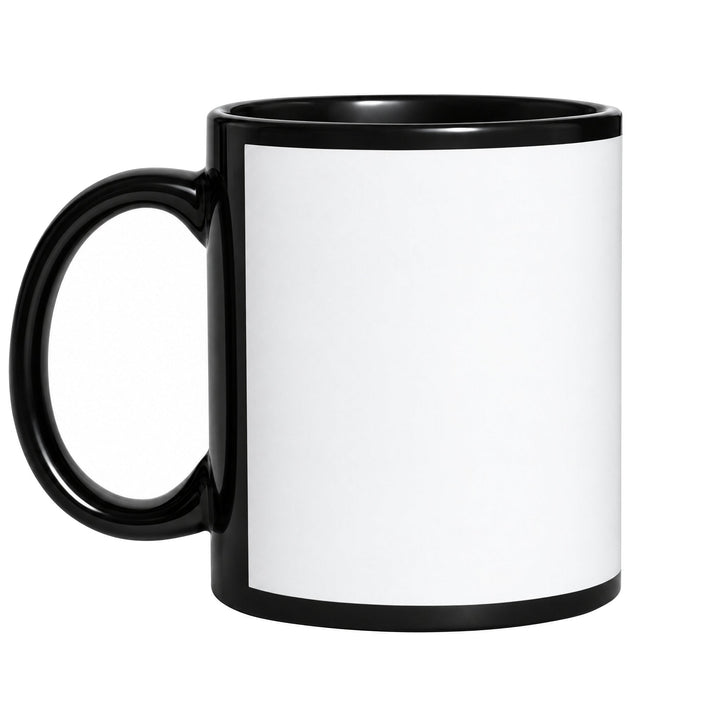 11oz black mug with patch, blank