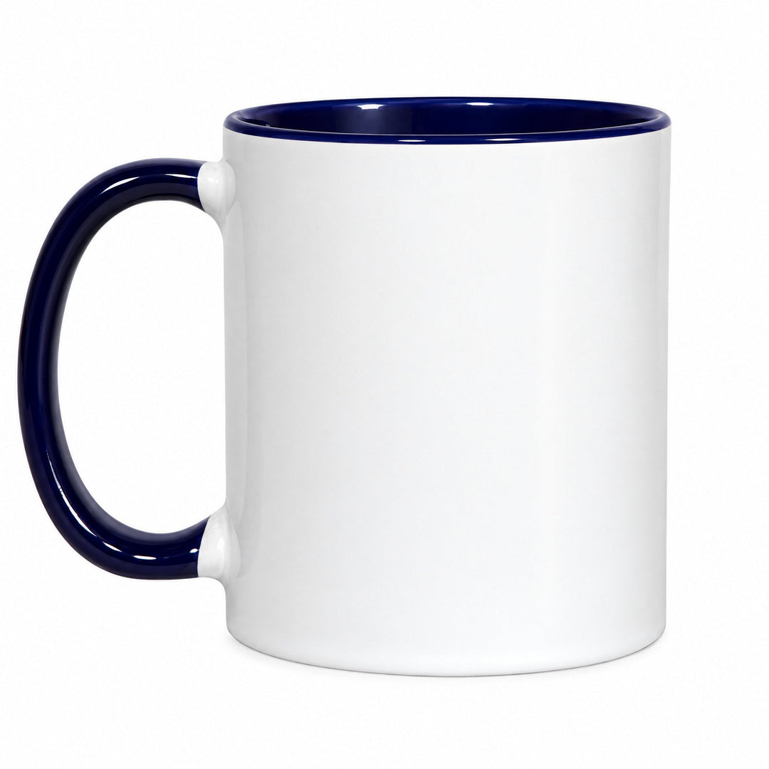11oz dark blue inner & handle sublimation mug, blank