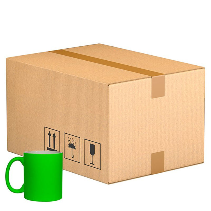 11oz fluorescent green Matt mug