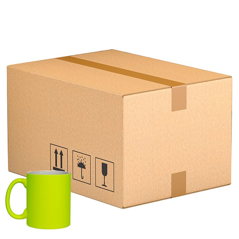 11oz fluorescent yellow Matt mug