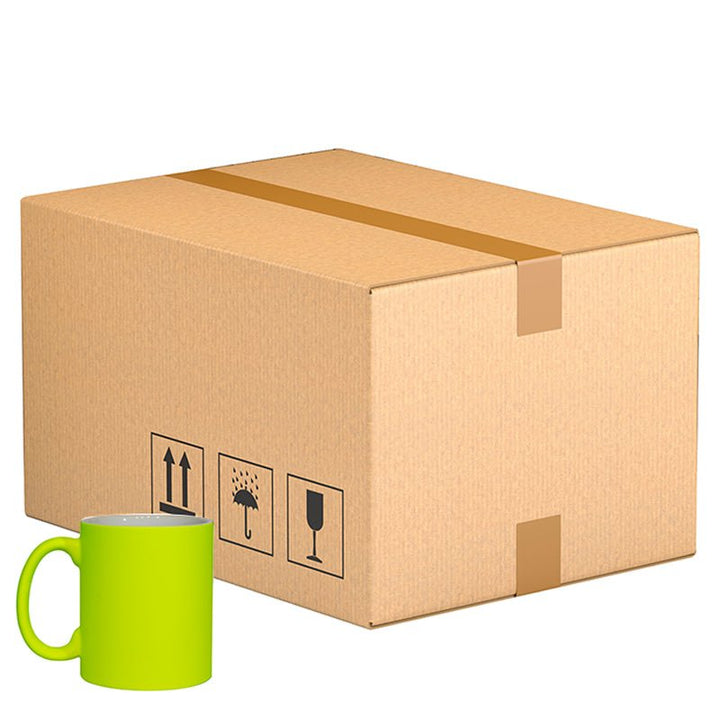 11oz fluorescent yellow Matt mug