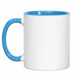 11oz Light Blue Inner & Handle Sublimation Mug