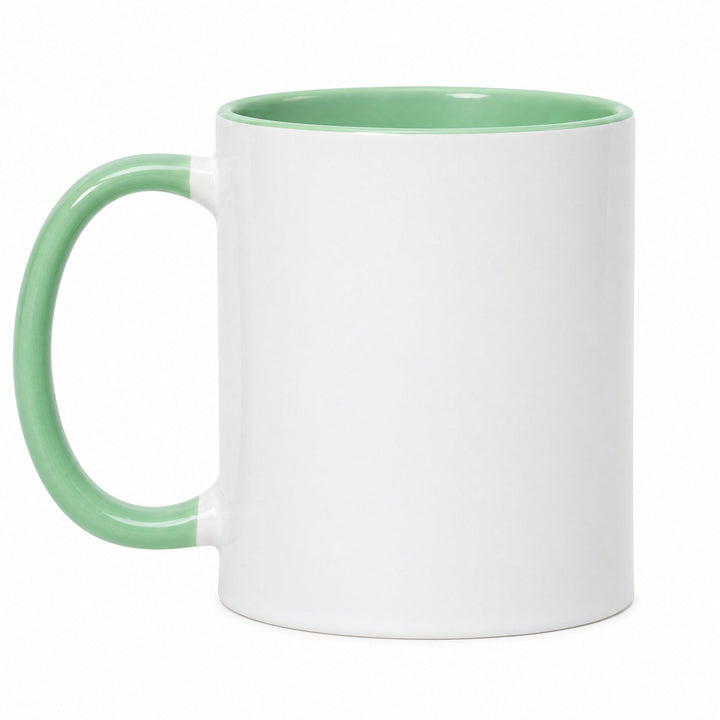 11oz mint green inner &amp; handle sublimation mug, blank