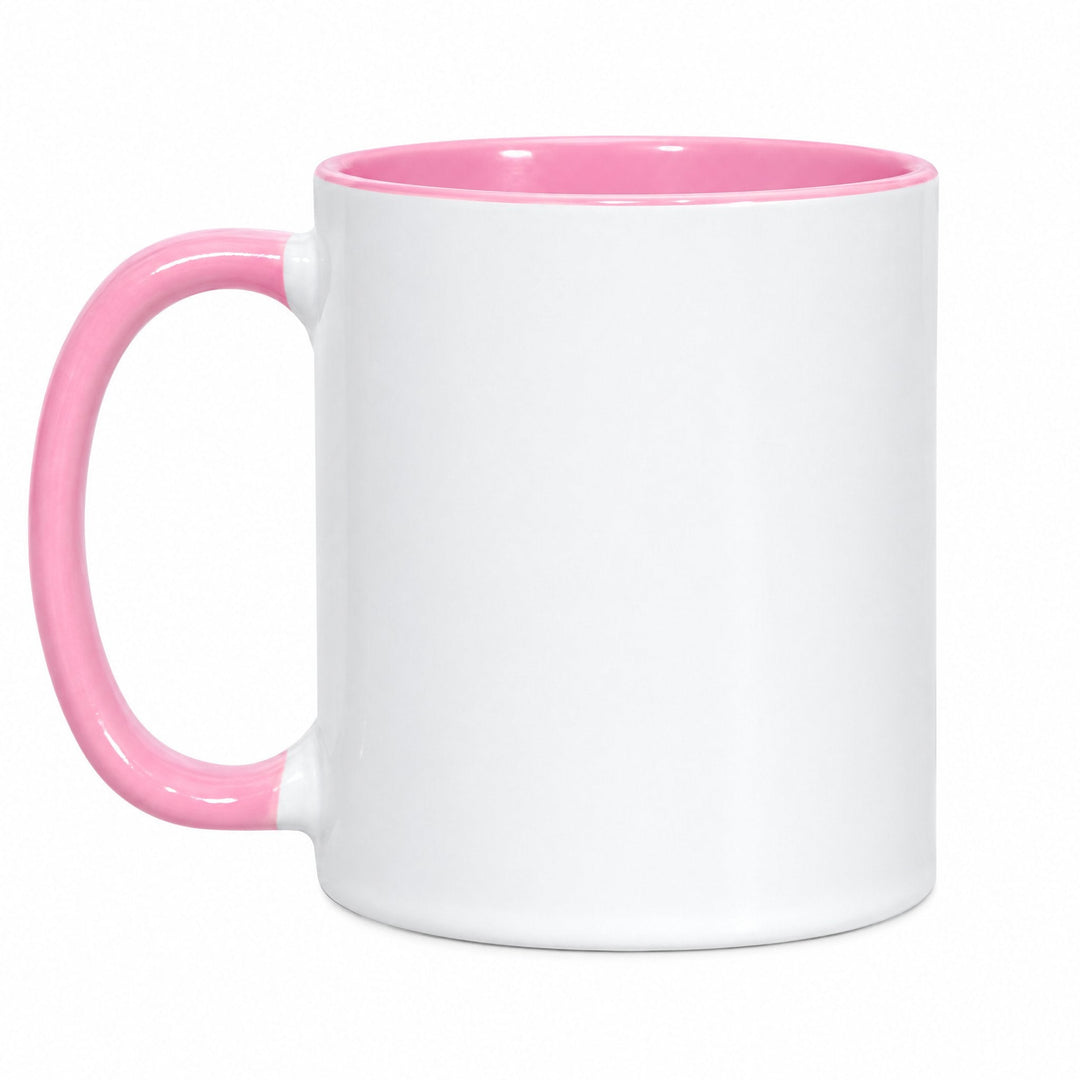 11oz pink inner & handle sublimation mug, blank