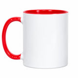 11oz Red Inner & Handle Sublimation Mug