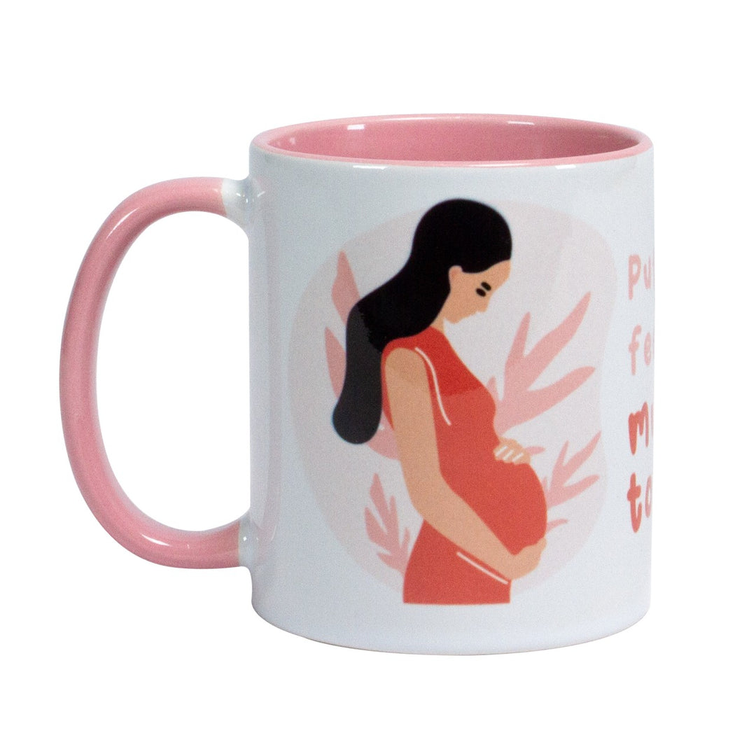 11oz Pink Inner & Handle Sublimation Mug