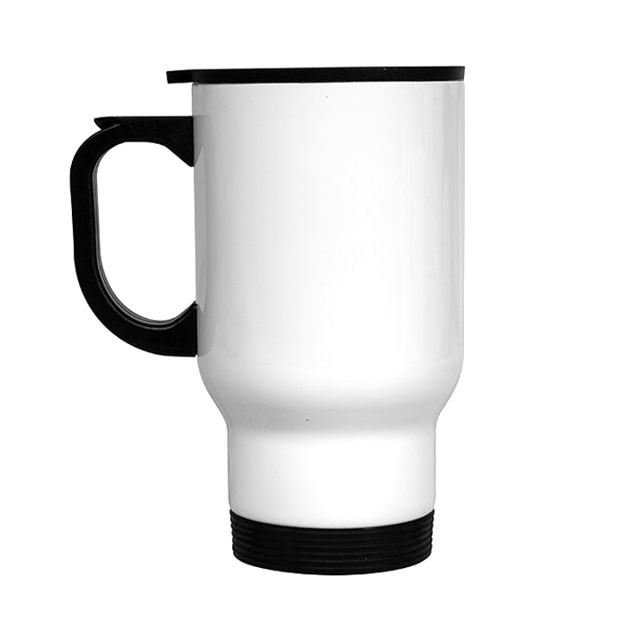 stainless steel white travel mug, dye sublimation blanks, dye sublimation mugs