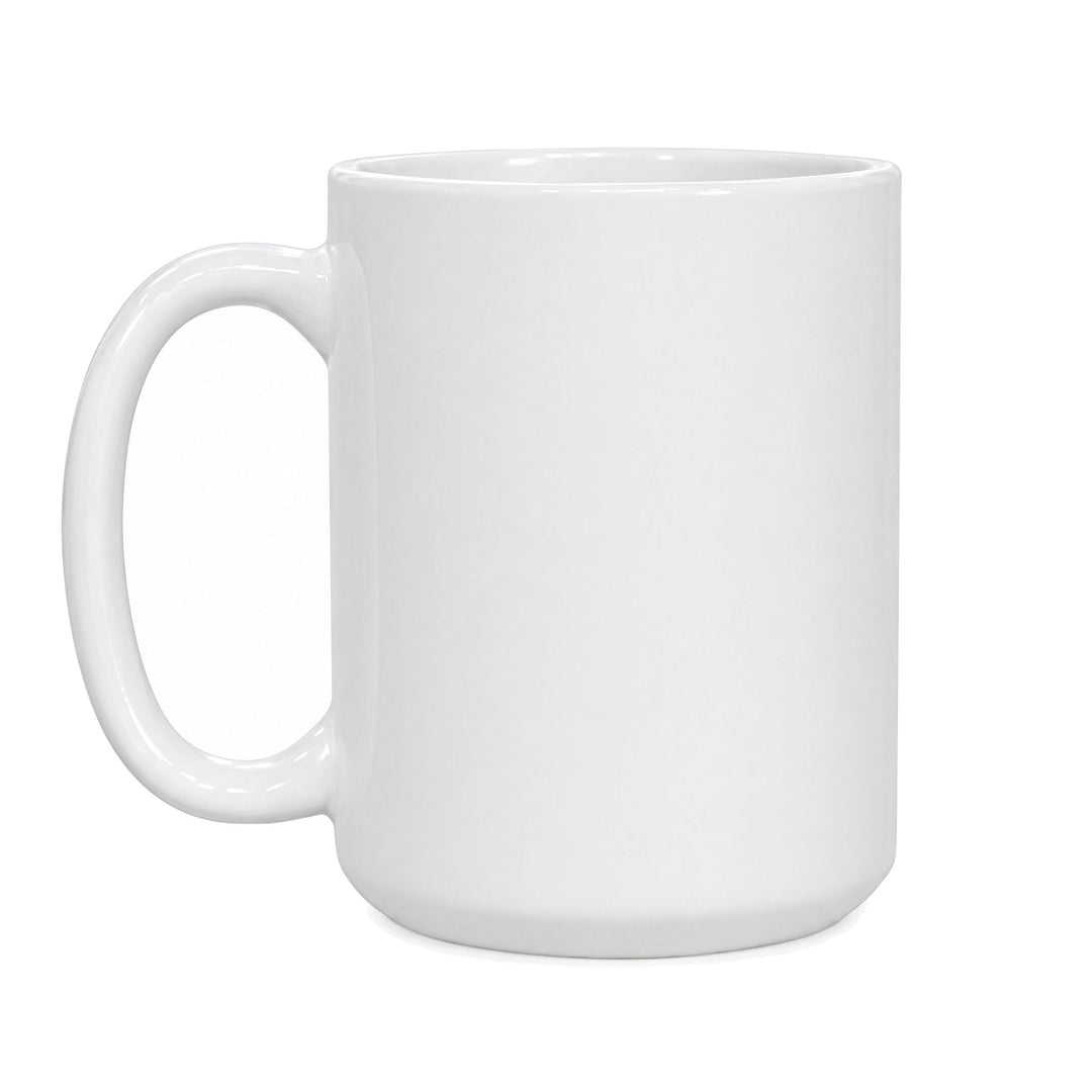15oz white sublimation mug, blank, ceramic