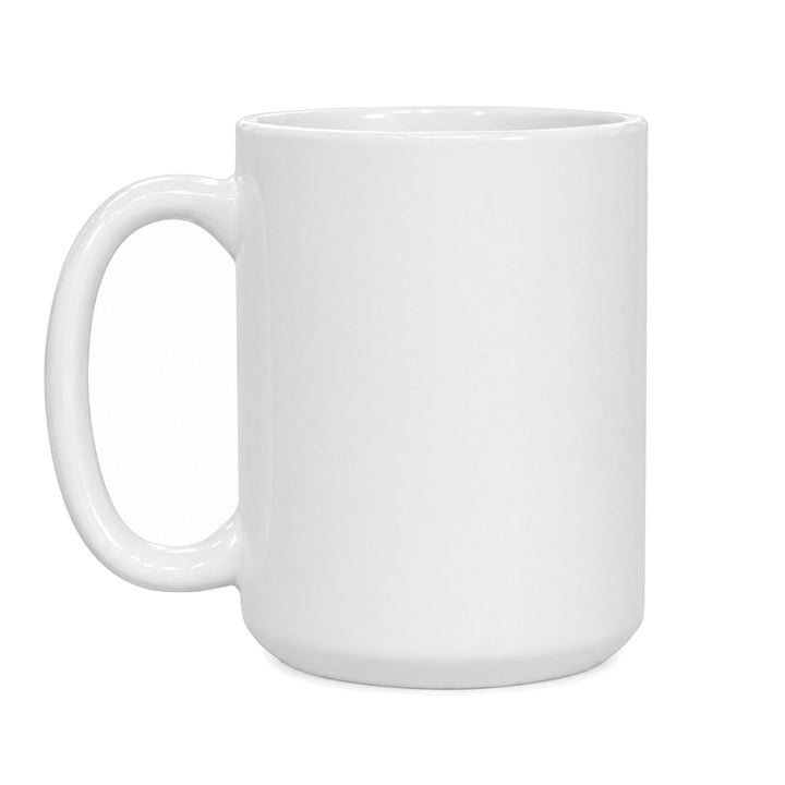 15oz white sublimation mug, blank, ceramic