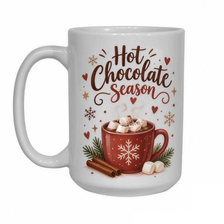 15oz white sublimation mug printed with a &