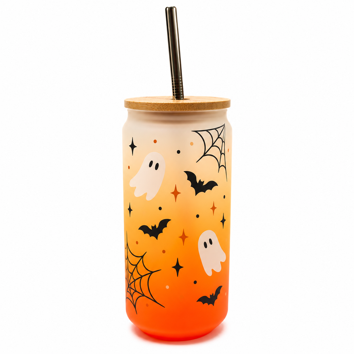 Gradient Orange Glass Tumbler - 18oz