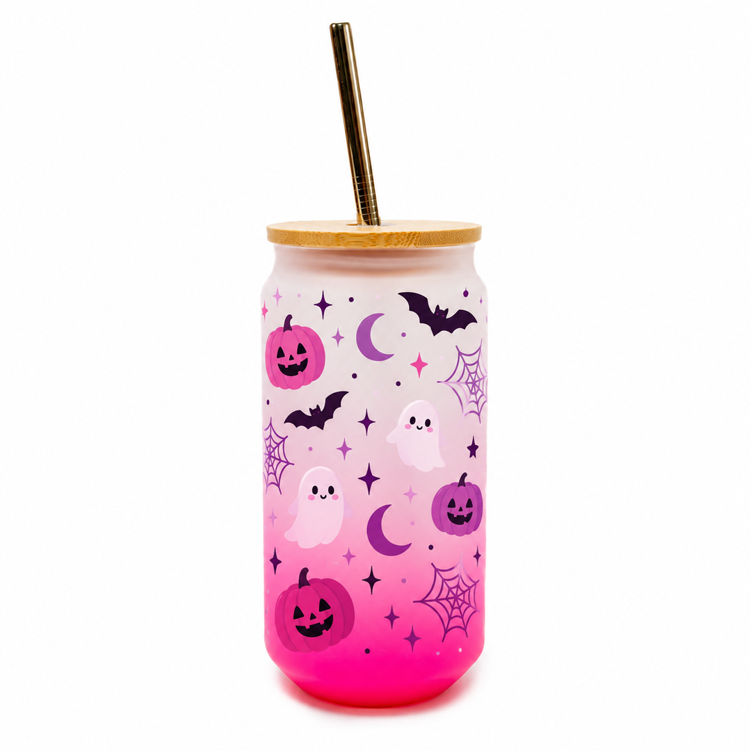 18oz Gradient Purple Glass Tumbler