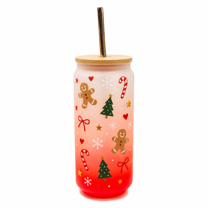 Gradient Red Glass Tumbler - 18oz
