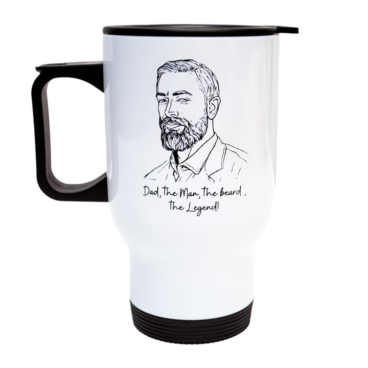 14oz Stainless Steel Travel Mug - White