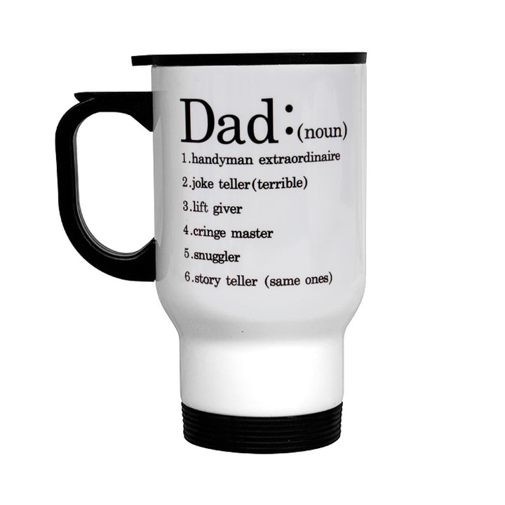 14oz Stainless Steel Travel Mug - White