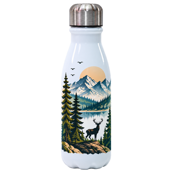 500ml White Aluminium Bowling Bottle