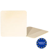 Natural Matt Square 1.5mm Cardboard Coasters  (Pack of 10)