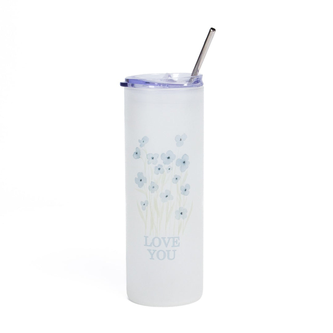 750ml Skinny Frosted Glass Tumbler