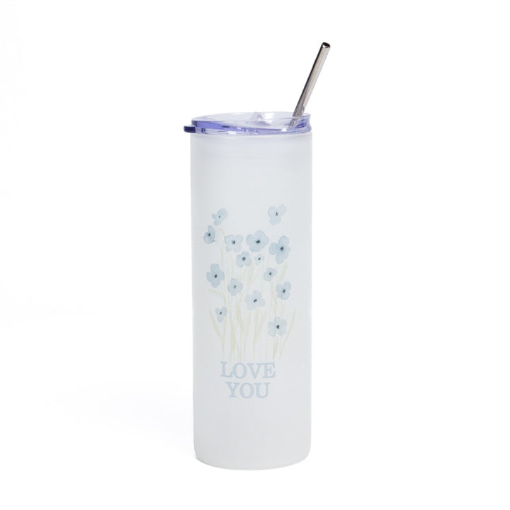 750ml Skinny Frosted Glass Tumbler