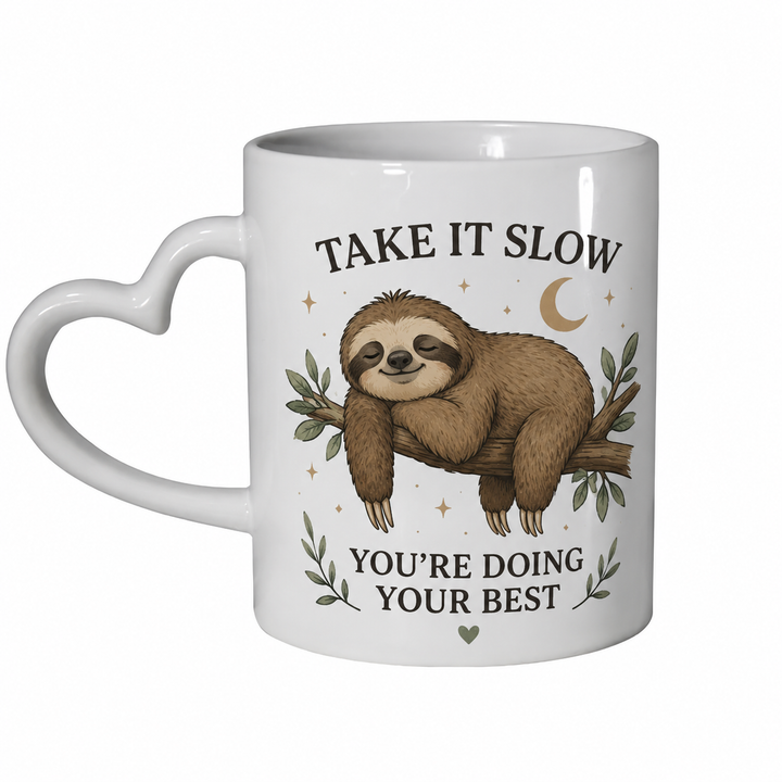 11oz Sublimation Heart Handle Mug