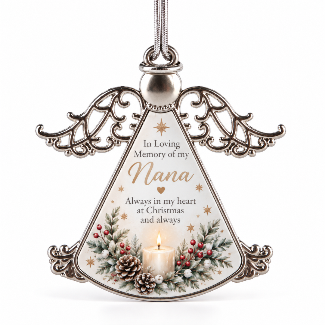 Christmas Metal Ornament Angel Design