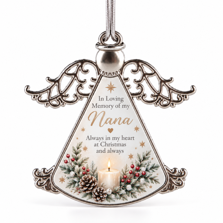 Christmas Metal Ornament Angel Design