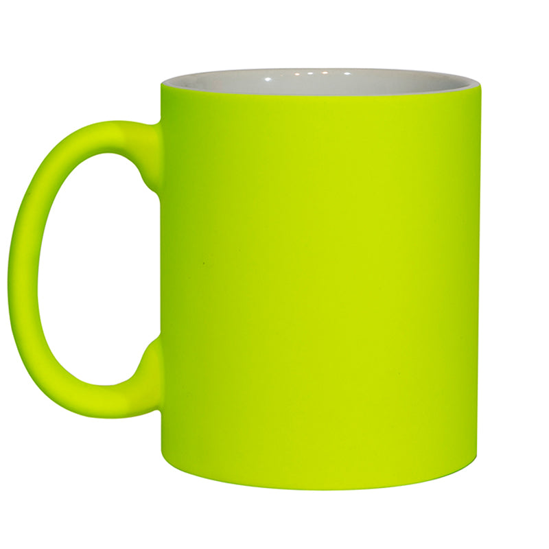 11oz yellow sublimation mug, fluorescent yellow sublimation mug, full-colour sublimation mugs
