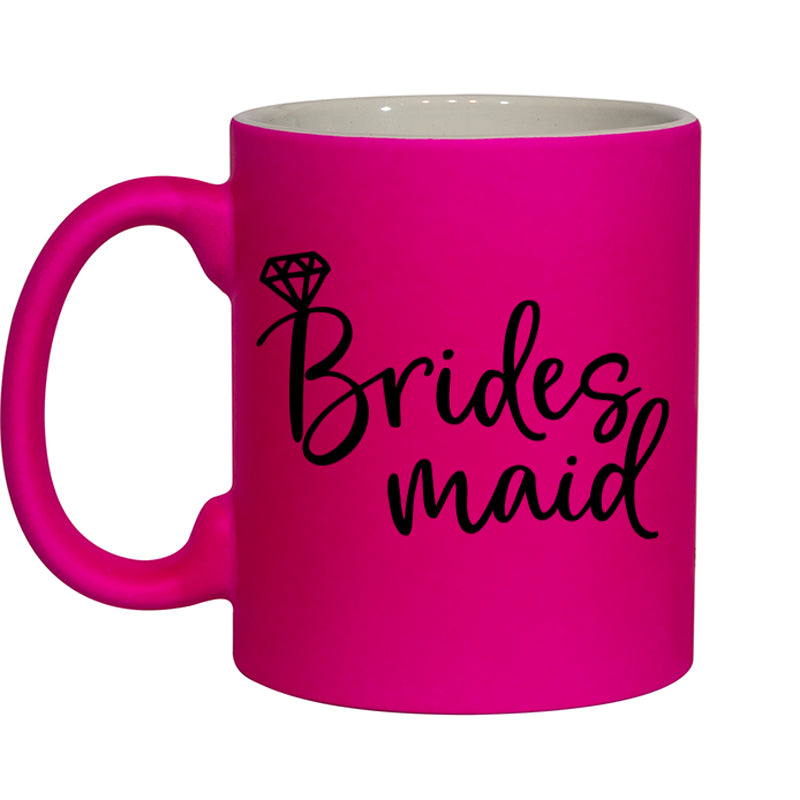 11oz Fluorescent Pink Matt Mug