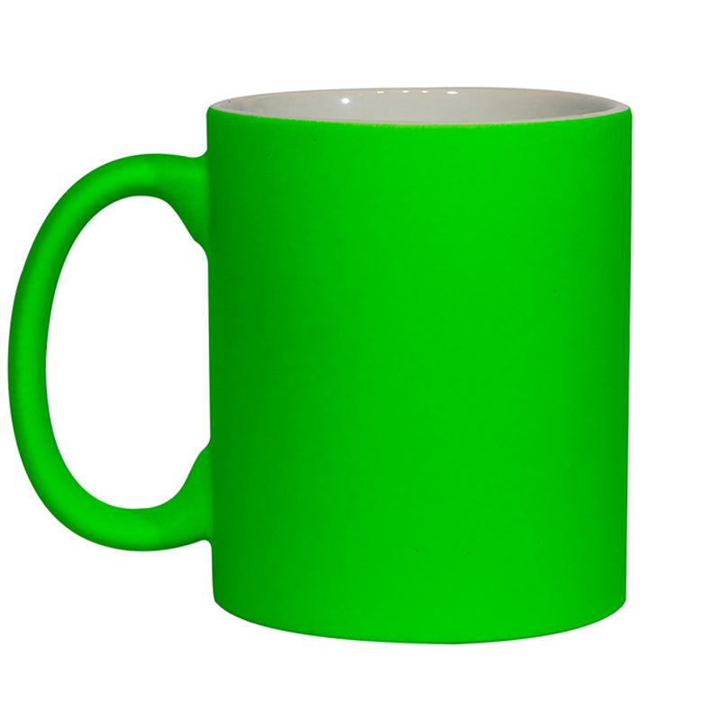 11oz green sublimation mug, fluorescent green sublimation mug, full-colour sublimation mugs
