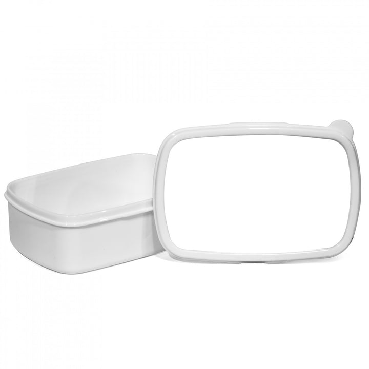 White Plastic Lunch Box, white plastic sublimation lunch box, dye sublimation lunch box