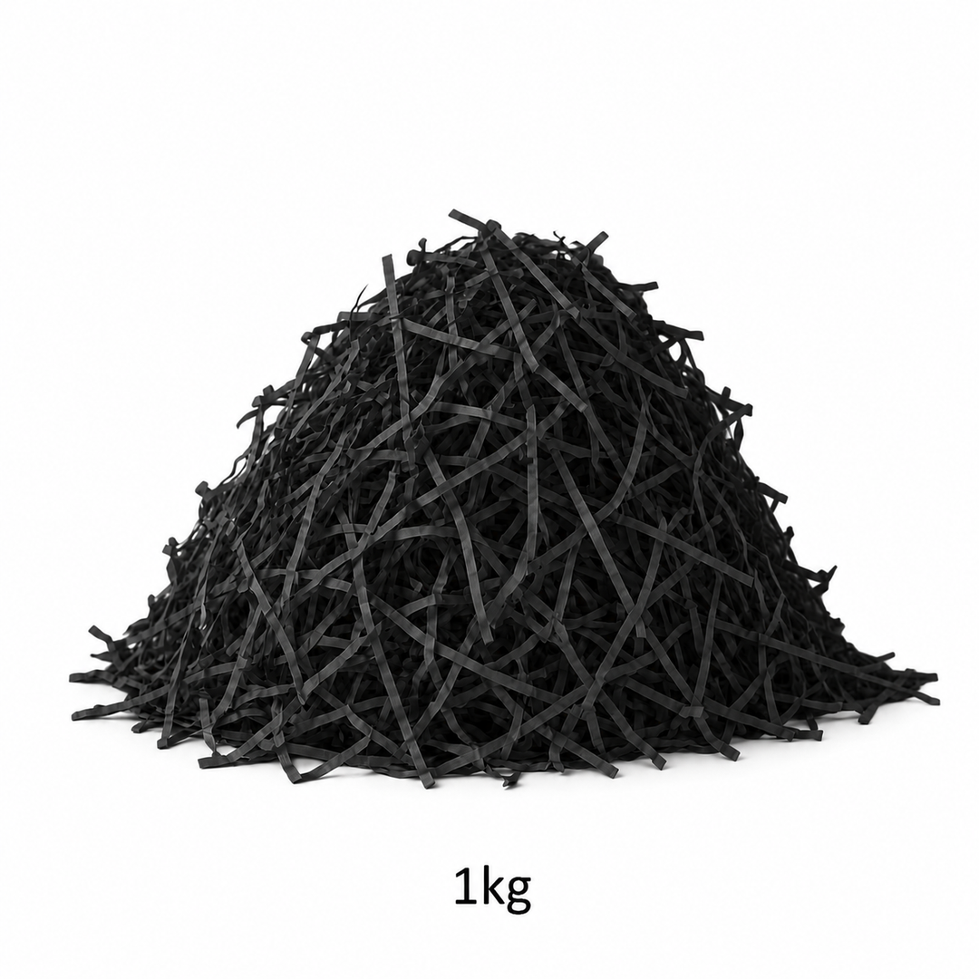 Black ZigZag Shredded Paper
