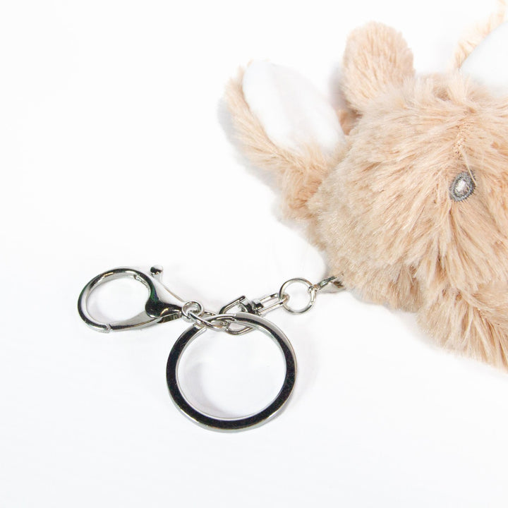 Sublimation Brown Rabbit Plush Keyring