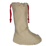 Faux Burlap Santa Stocking