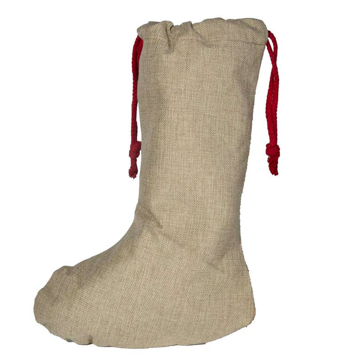 Faux Burlap Santa Stocking