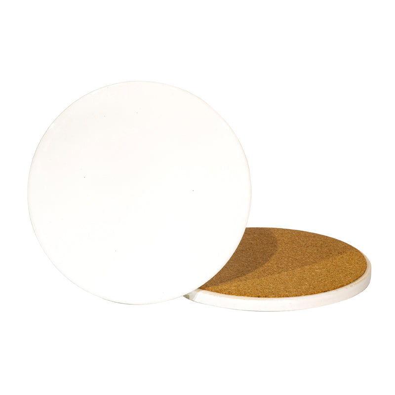 sublimation blanks, ceramic coaster, cork bottom, dye sublimation blanks