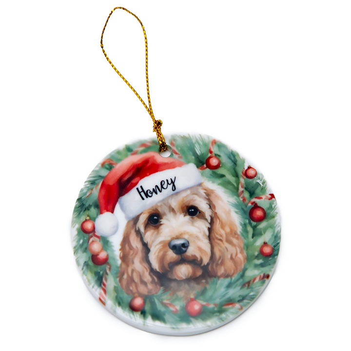 Ceramic Round Christmas Tree Ornament