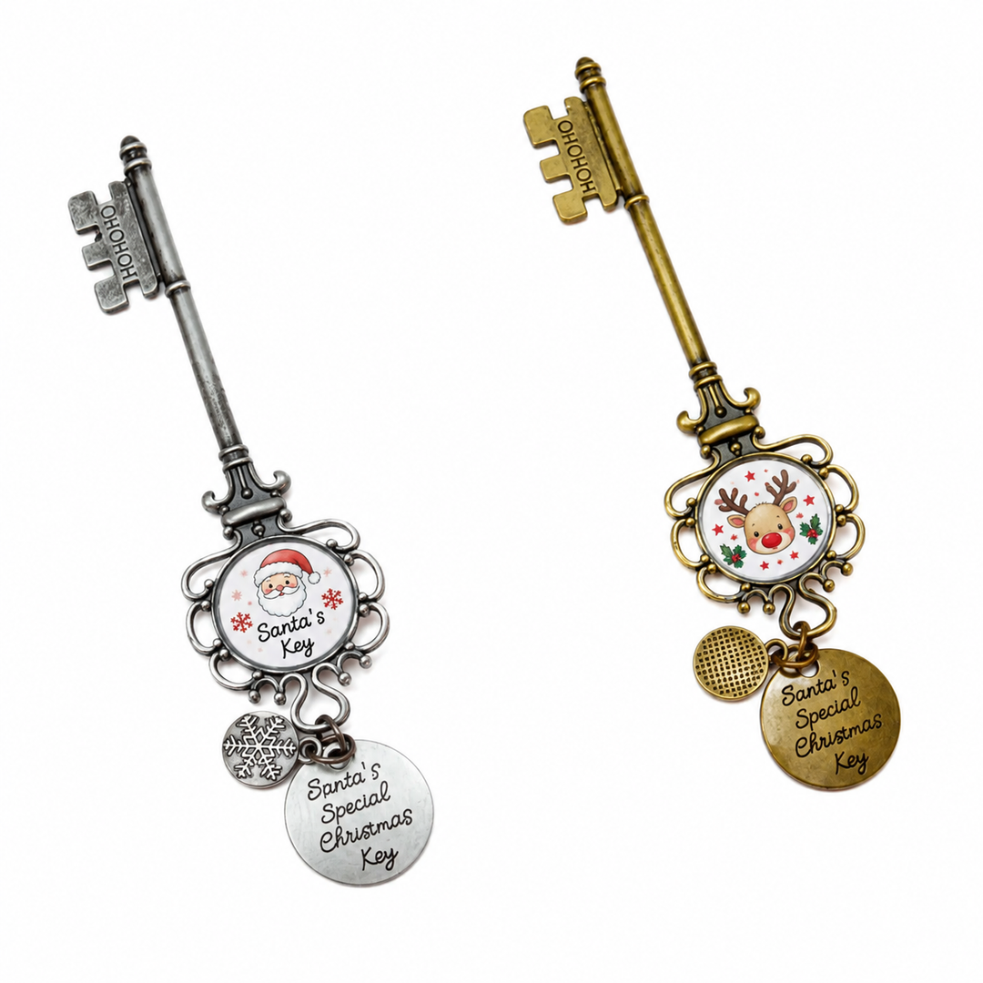 Christmas Santa Keys with Snowflakes