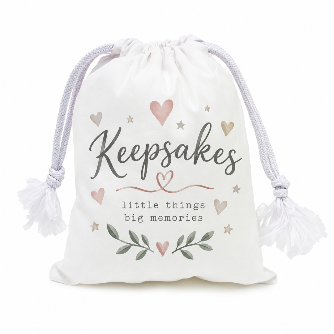 White Polyester Drawstring Pouch 15 x 20cm
