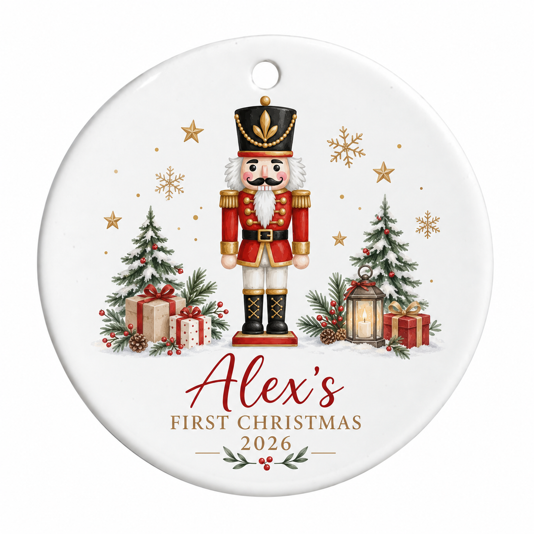 Ceramic Round Christmas Tree Ornament