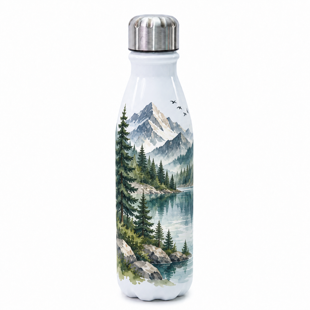 650ml White Aluminium Bowling Bottle