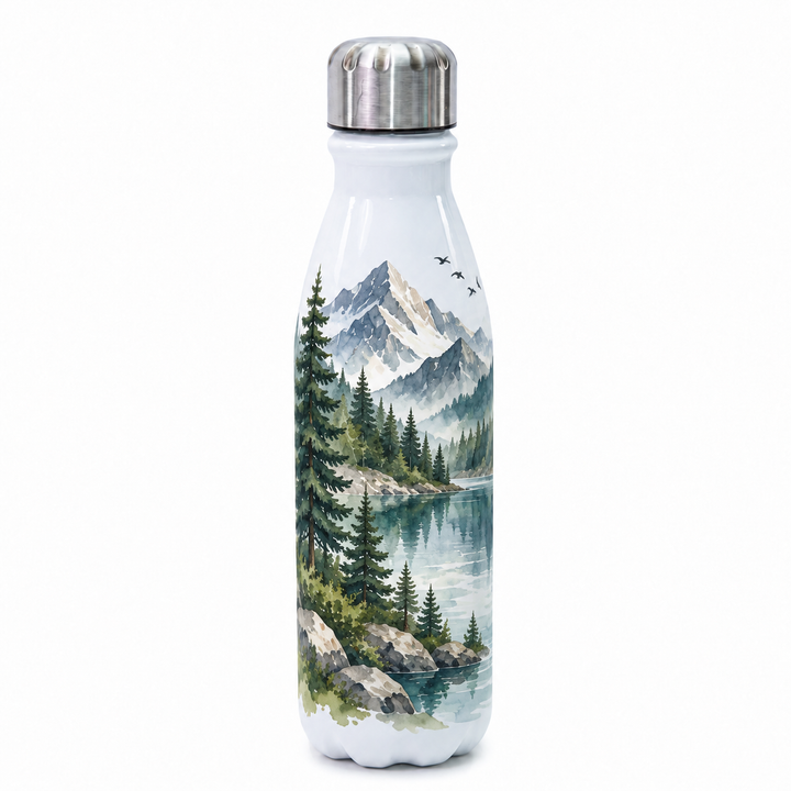 650ml White Aluminium Bowling Bottle