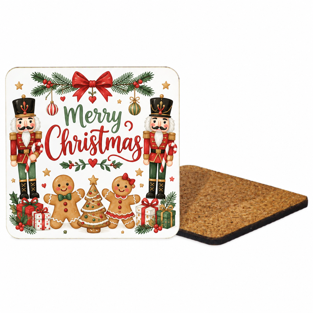 Square MDF Coaster with Cork (without film)