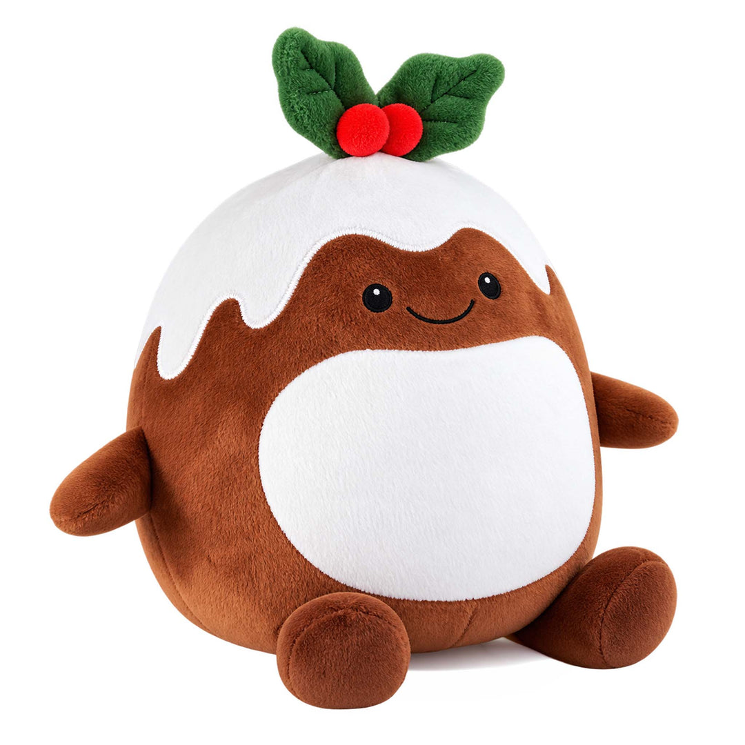 Christmas Pudding sublimation plush toy with blank white tummy panel, from the Brambleton Bears range