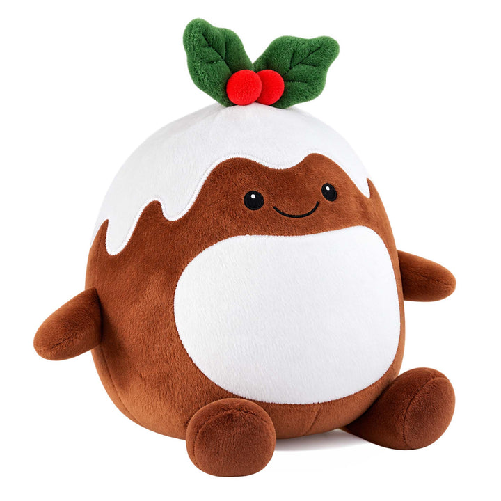 Christmas Pudding sublimation plush toy with blank white tummy panel, from the Brambleton Bears range